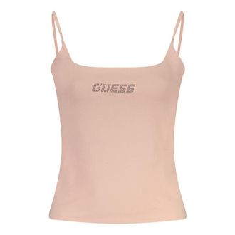 Guess Sleeveless Tops, female, Pink, Size: XS Tank Top
