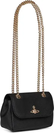 Vivienne Westwood Saffiano Leather Crossbody Bag - Black
