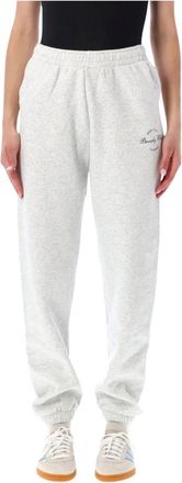 Sporty & Rich Beverly Script Sweatpant - Dames - Sweatpants - Grijs - L - Katoen - Broeken