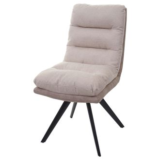 Hhg Hhg - Nunca Usado] Silla De Comedor 847, Silla De Cocina Silla, Giratoria Auto Posici&oacute;n Tela/textil Mvg, Crema