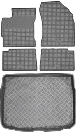 OEM Juego De Alfombrillas De Goma Para Coche Y Alfombrilla Para Maletero Para Toyota Auris Ii Hatchback (2012-2018)