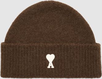 Ami Bonnet Ami De Coeur Marron Chocolat Ecru