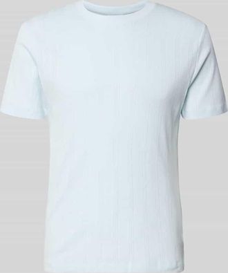Lindbergh Lindbergh T-Shirt in Jaquard-Strick mit Rundhalsausschnitt in Hellblau, Gr&ouml;&szlig;e XXXL