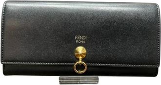 Fendi Pre-owned Long wallet (bi-fold) - Dames - Vintage Accessoires - Zwart - ONE Size - Leer - Vintage