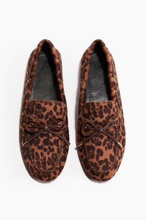 H&M Deck Shoes in Brown/leopard Print at Nordstrom, Size 10