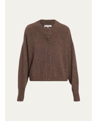 Frame Denim Flecked Wool-Cashmere Cardigan
