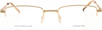 Tommy Hilfiger TH2036 Rectangular Metal Frame Eyeglasses - Gold
