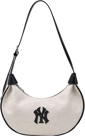 MLB Canvas Shoulder Bag New York Yankees White 3ABQB016N-50IVS