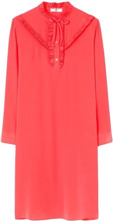 Paul Smith Coral Silk Crepe Shift Dress Size XS