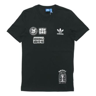 adidas originals 3M Reflective animal Graffiti Short Sleeve Black BS3167