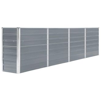 Berkfield Home Raised Garden Bed 320x40x77 cm Galvanised Steel Grey | Size: 320 x 40 x 77 cm
