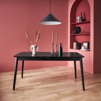 Sweeek 6 To 8-seater Extendable Rectangular Dining Table in Black
