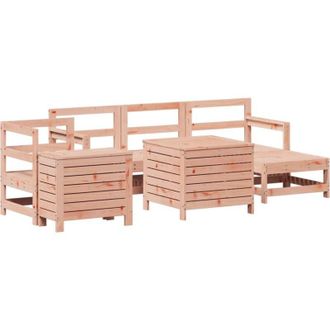 vidaXL Vidaxl - Juego De Sof&aacute;s De Jard&iacute;n 7 Pzas Madera Maciza De Abeto Douglas