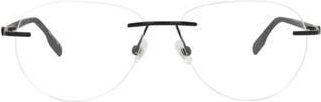 Montblanc 56mm Rimless Square Optical Glasses in Black Transparent at Nordstrom Rack