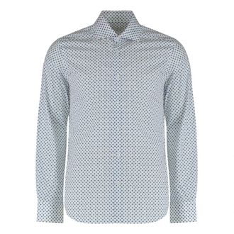 Sonrisa Shirt met Print van Katoen - Heren - Casual Overhemden - Wit - XL - Katoen - Overhemden