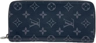 Louis Vuitton Monogram Eclipse Black Gray Monogram Eclipse Coated Canvas Leather Long Wallet (Bi-Fold) (Pre-Owned)