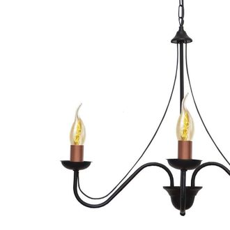 Netlighting Malbo Multi Arm Pendant Ceiling Light Black Copper 60cm