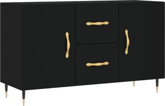 vidaXL Aparador de madera de ingeniería negro 100x36x60 cm Vidaxl