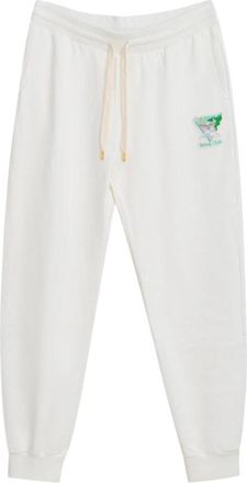 Casablanca Tennis Club Icon Joggers met Borduursel - Heren - Sweatpants - Wit - XL - Katoen - Broeken