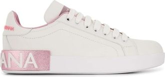 Dolce & Gabbana Portofino Sneakers - Dames - Sneakers - Wit - 39 1/2 EU - Leer - Schoenen