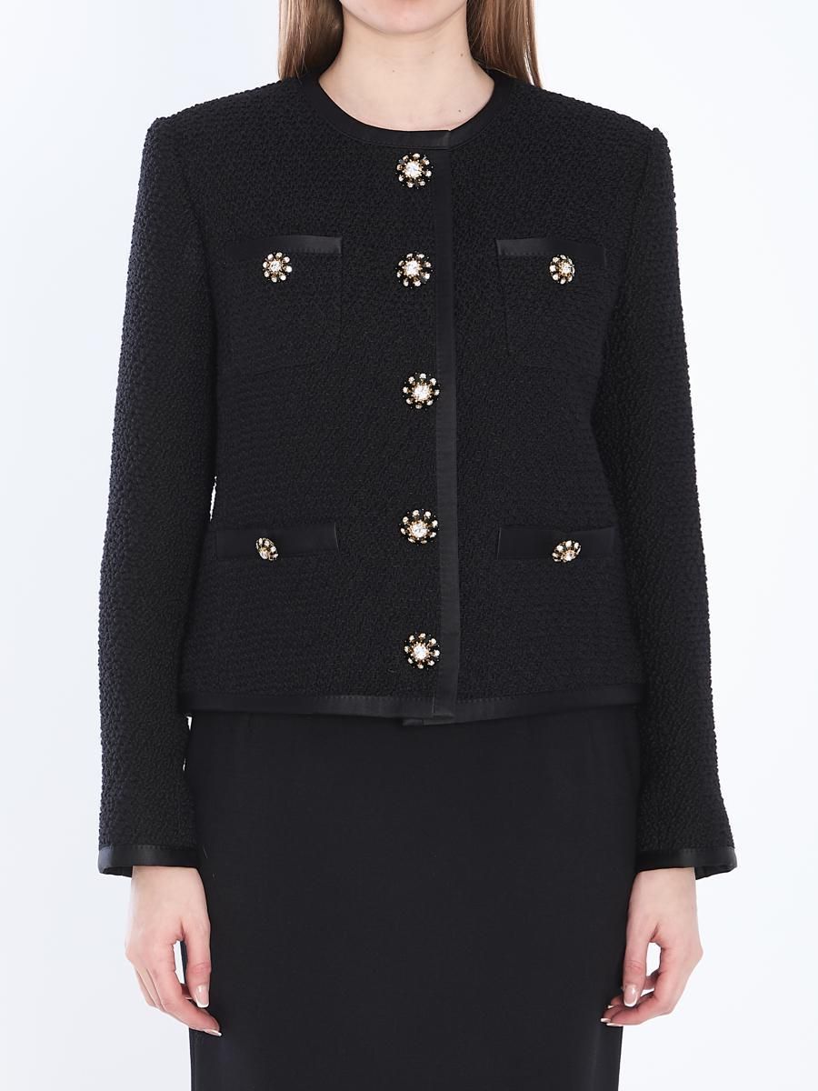 ジャケット Dolce & Gabbana Tweed single-breasted jacket Single-breasted tweed jacket in Black for Women