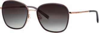 Marc O'Polo Sonnenbrille MARC OPOLO Modell 508000, Damen, ros&eacute;, lila, leicht gl&auml;nzend, metallic, Sonnenbrillen Sonnenbrille, Form Butterfly, Logoschriftzug auf B&uuml;