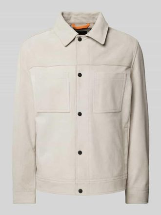 Boss Orange by Hugo Boss BOSS Orange Jacke in Leder-Optik Modell Jomare in Sand, Gr&ouml;&szlig;e 52