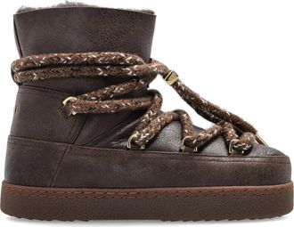 INUIKII Vintage Snowboots met Plateauzool - Dames - Winterlaarzen - Bruin - 37 EU - Leer - Schoenen