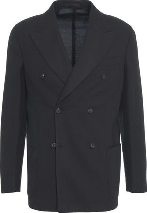 The Gigi Jassen, Heren, Blauw, L, Wol, Double-Breasted Blazer