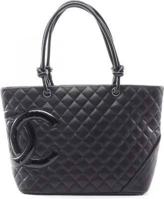 Chanel Black Cambon Ligne Handbag Tote Bag (Pre-Owned)
