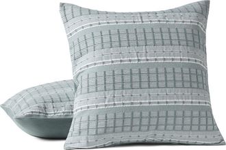 Coyuchi Sea Ridge Accent Pillow Cover in Lagoon at Nordstrom