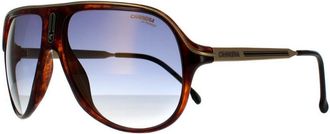Carrera Rectangle Unisex Dark Havana Grey Bronze Mirror 90041091 - Brown - One Size