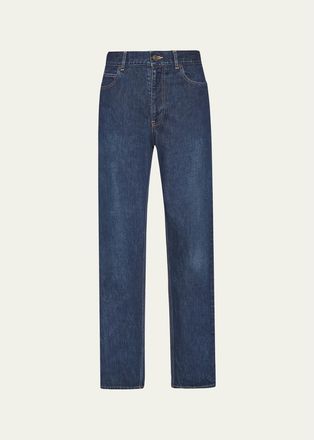 The Row Mens Vanya Mid-Rise Wide-Leg Jeans