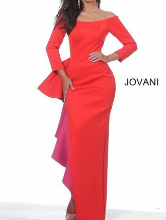 Jovani Womens Evening Dress In Red