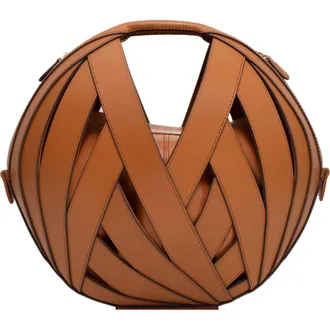 Perrin Paris LE PANIER HANDBAG in Caramel W/Espresso Edge Wax at Nordstrom