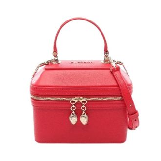Bulgari Pre-owned Serpenti Jewelry Box 2Way Handbag - Dames - Pre-owned - Rood - Maat: ONE Size Leer