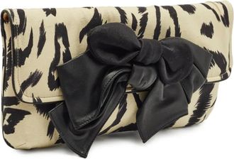 Chlo&eacute; Clutch con stampa astratta e fiocco - Toni neutri