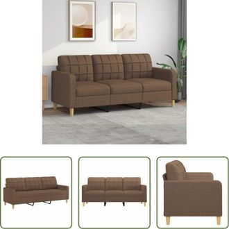 vidaXL Divano marrone - Divano a 3 Posti Marrone 180 cm in Tessuto