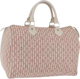 Louis Vuitton Pre-owned Monogram Mini Lin Hand Bag - Dames - Vintage Handtas - Roze - ONE Size - Leer - Vintage