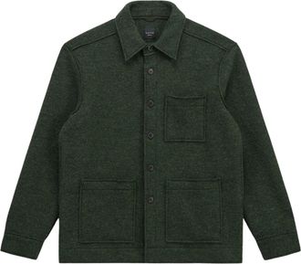 Xacus Raw-Cut Boiled Virgin Wool Jacket-Shirt