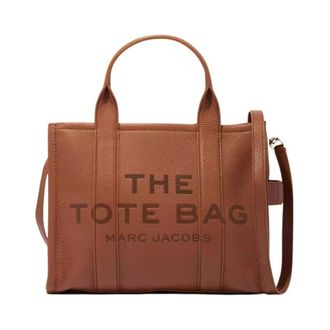 Marc Jacobs The Leather Medium Tote Bag - Dames - Shoppers - Bruin - ONE Size - Leer - Tassen