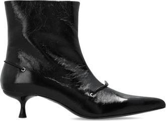 Diesel Enkellaarsjes - Dames - Laarzen met Hak - Zwart - 38 EU - Schoenen