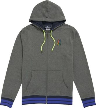 Psycho Bunny Felpa Warwick con ricamo logo e cappuccio - Grigio