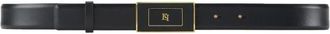 Elisabetta Franchi Belt with logo plate - female - Elisabetta Franchi - Belts - Black - L - Accessories
