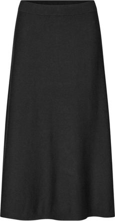 Masai Zwarte elastische taille rok Mastina stijl - Dames - Midirokken - Zwart - L - Rokken