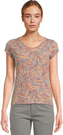Royal Robbins Featherweight T-Shirts Womens Clothing Wild Rhubarb Presidio Print : MD, Cotton/Polyester