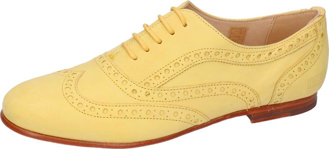 Chaussures Oxford Femme Melvin & Hamilton Sonia - En Cuir Véritable - Talon Plat - Beige - Fait Main En Inde