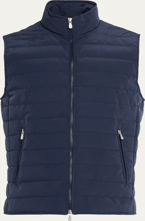 Brunello Cucinelli Mens Bonded Nylon Down Vest