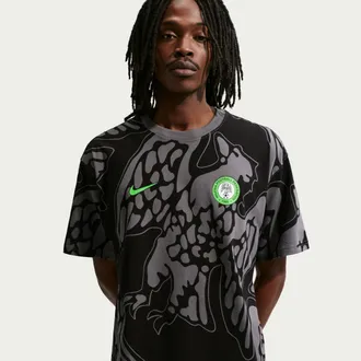 Nike Nigeria Nike Mens Soccer T-Shirt in Grey | IQ2247-068