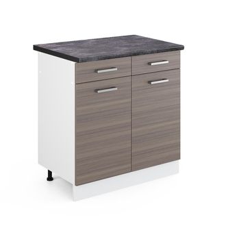 Vicco Mueble Bajo De Cocina R-line, Gris, 80 Cm, Et Antracita